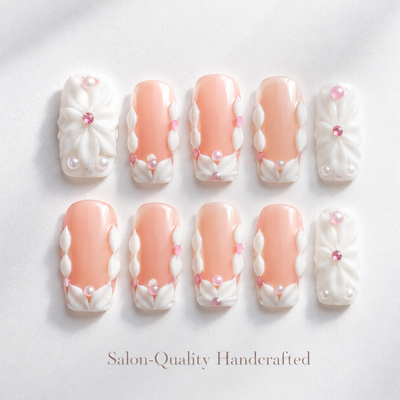 Medium Square Press On Nails - Short square nails, 10 pieces