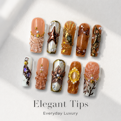 Medium Square Press On Nails - Luxury fake nails