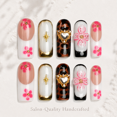 Medium Square Press On Nails - Handcrafted luxury false nails w...